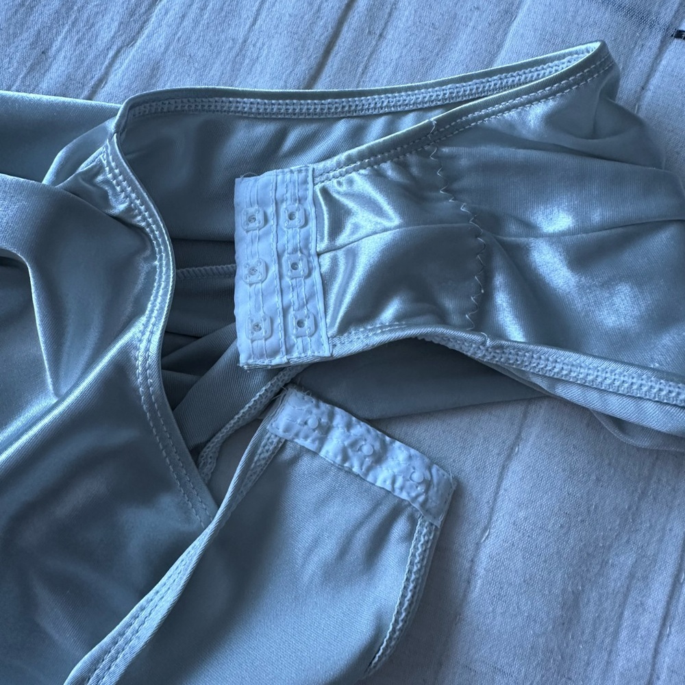Vintage Gold Crown Label Victoria’s Secret Union Made Metallic Silver Swimsuit S - Picture 6 of 10